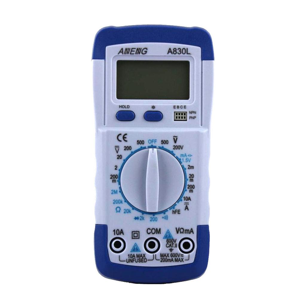 Digital LCD Multimeter Meter Voltage A830L Blue with White