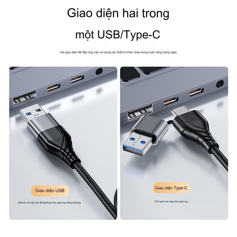 SOAIY Cáp Chuyển USB Type-C Ra 2 Màn Hình Độc Lập HDMI + HDMI (Cần Cài APP) JH-Z936B - Hàng Nhập Khẩu