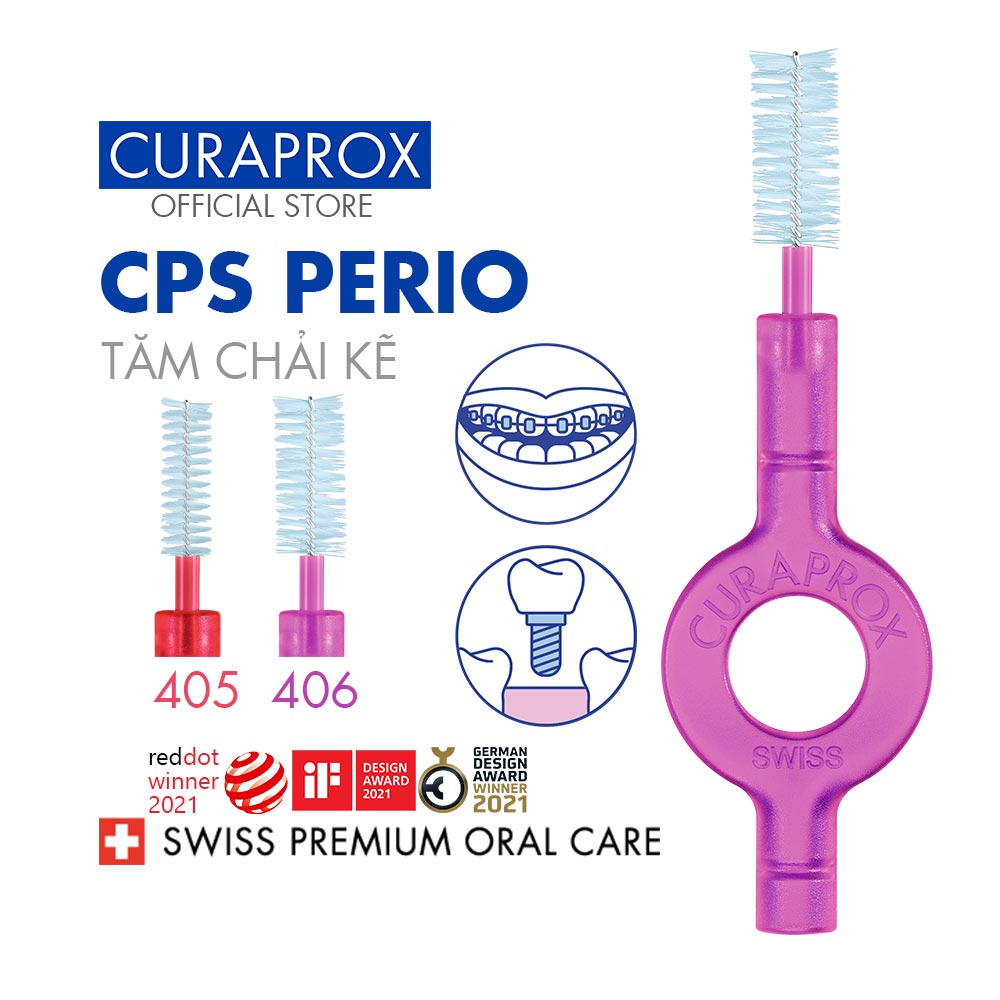 Tăm chải kẽ răng nha chu implant Curaprox CPS Perio (cây lẻ