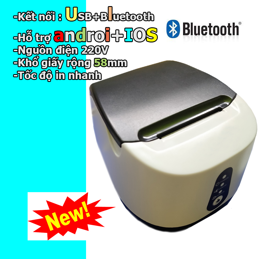 MÁY IN BILL TRỰC TIẾP GPRINTER iSH58 (203DPI-70MM/S) (USB/BLUETOOTH/CASH DRAWER) - HÀNG NHẬP KHẨU