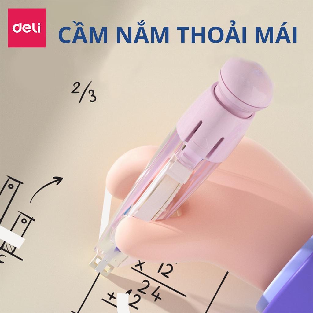 Bút Xóa Băng Xoá Kèo Dạng Bút Nút Bấm Tiện Dụng 6M Deli - Phù Hợp Cho Học Sinh Văn Phòng - VR5