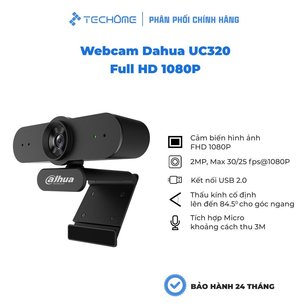 Camera Webcam cảm biến USB DAHUA HTI-UC320 Full HD tích hợp mic để học online - Hàng chính hãng