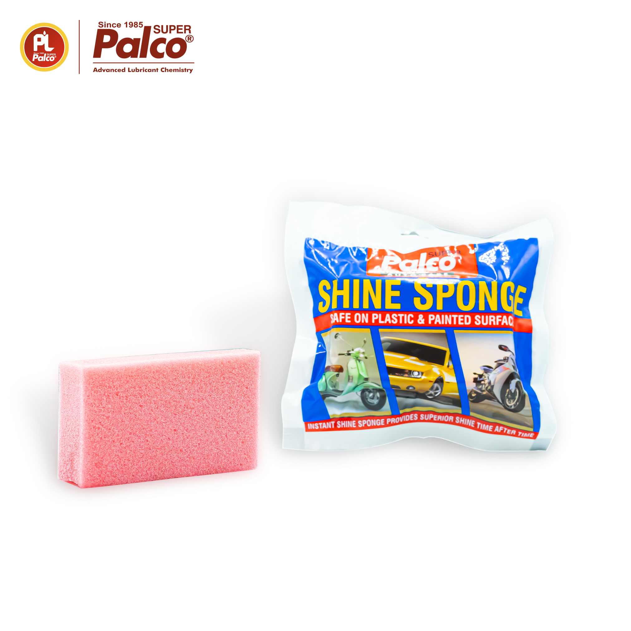 Mút bọt biển chứa sáp đánh bóng xe ô tô, xe máy chuyên dụng PALCO Shine Sponge - Nhập khẩu Ấn Độ