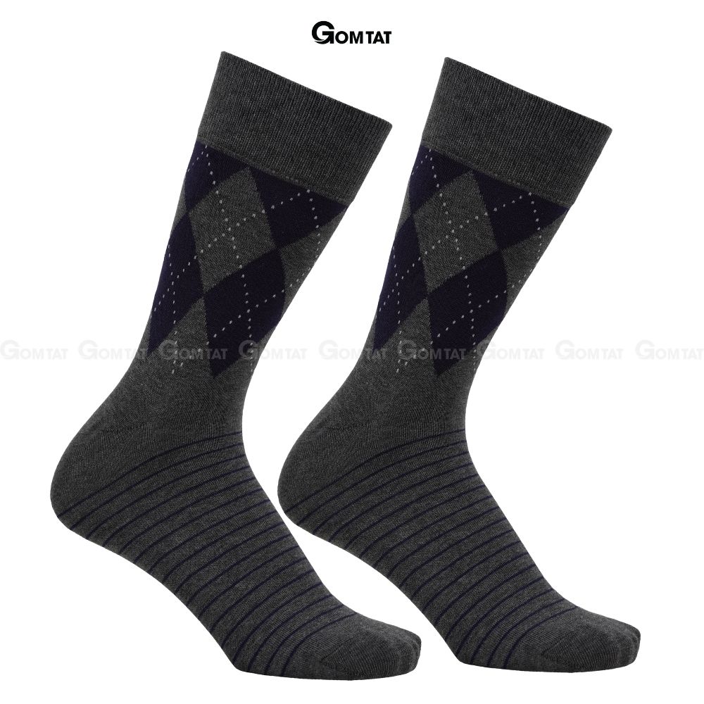 Hộp 5 đôi tất đi giày tây nam cổ cao GOMTAT cao cấp mẫu MIX07, vớ nam công sở chất liệu cotton mềm mại, hút ẩm thoáng khí - GOM-MIX07-CB5