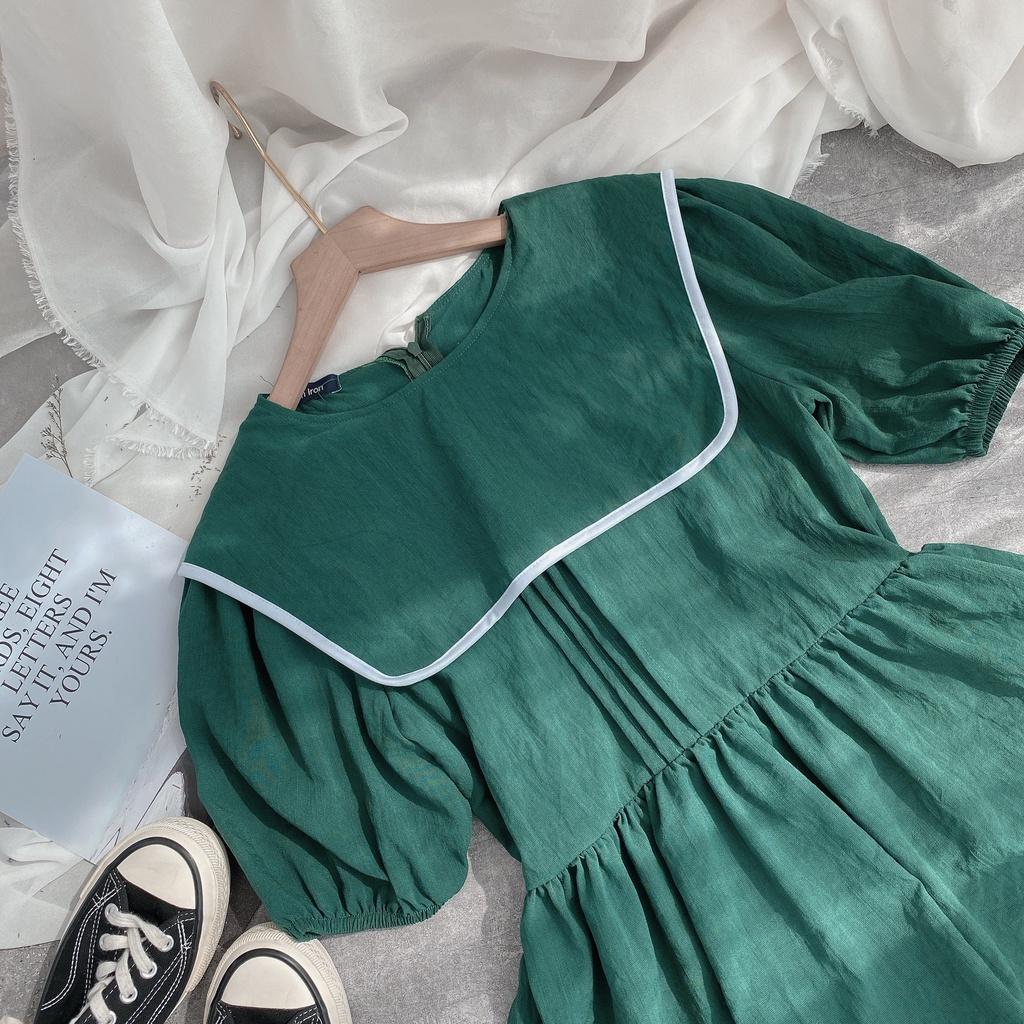 Đầm babydoll xanh thuỷ thủ