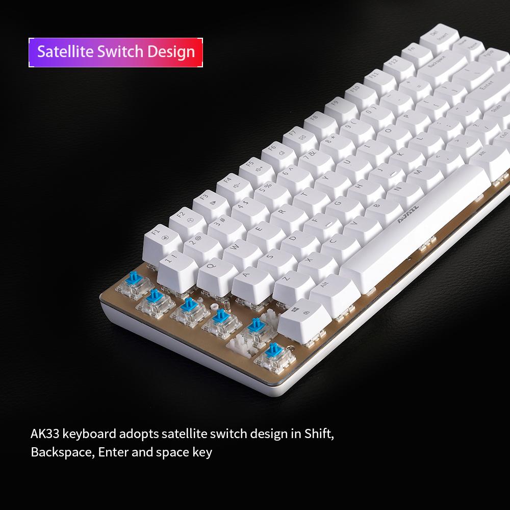 Bàn phím AJAZZ AK33 Bàn phím chơi game E-sport 82 Phím Màu đen Công tắc USB Có dây