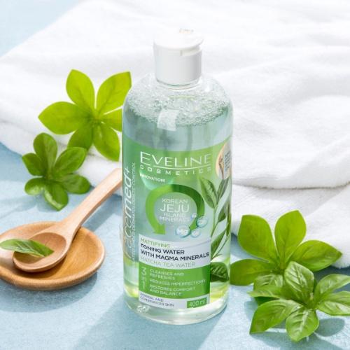 Nước hoa hồng kiềm dầu với khoáng chất Magma và trà xanh EVELINE Facemed 400ml