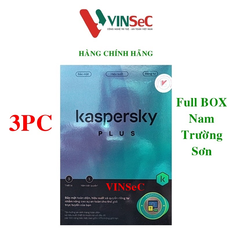 Phần mềm diệt virus Kaspersky Plus 3 Thiết bị/năm - Plus 3 -  Hàng chính hãng