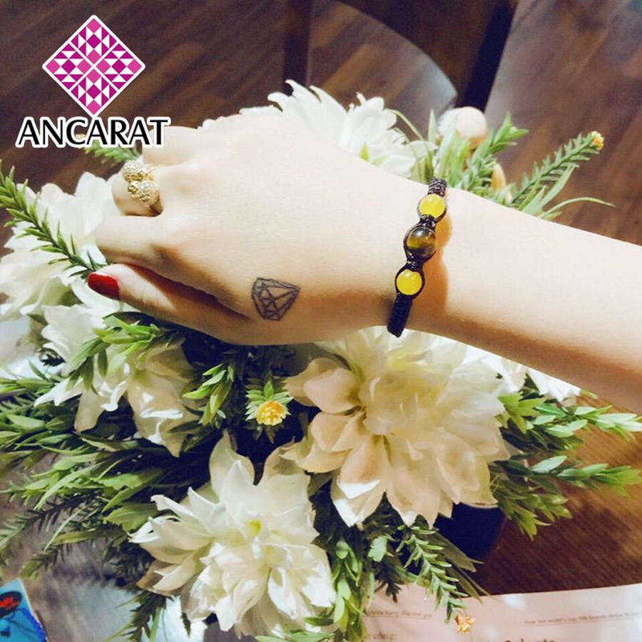 Vòng tay Handmade Ba hạt đá 5 mệnh ngũ hành Ancarat VT13