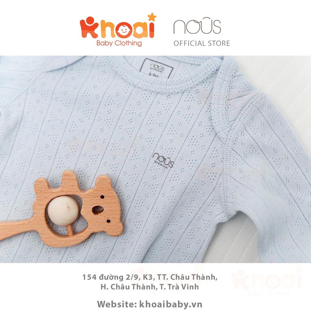 Set 2 bodysuit Nous xanh trắng - Chất liệu cao cấp, co giãn đa chiều