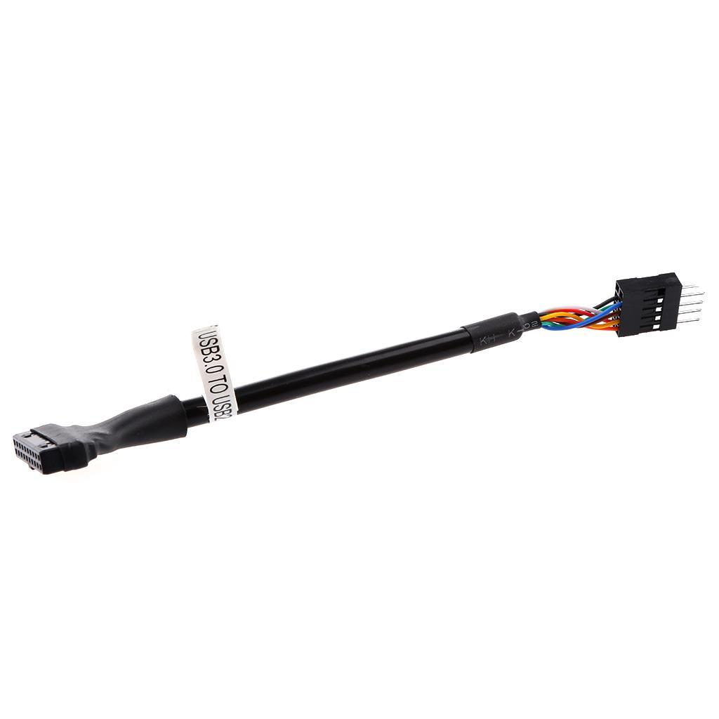 Male Adapter Cable USB 2.0 9 Pin   Female to USB3.0 20 Pin Header