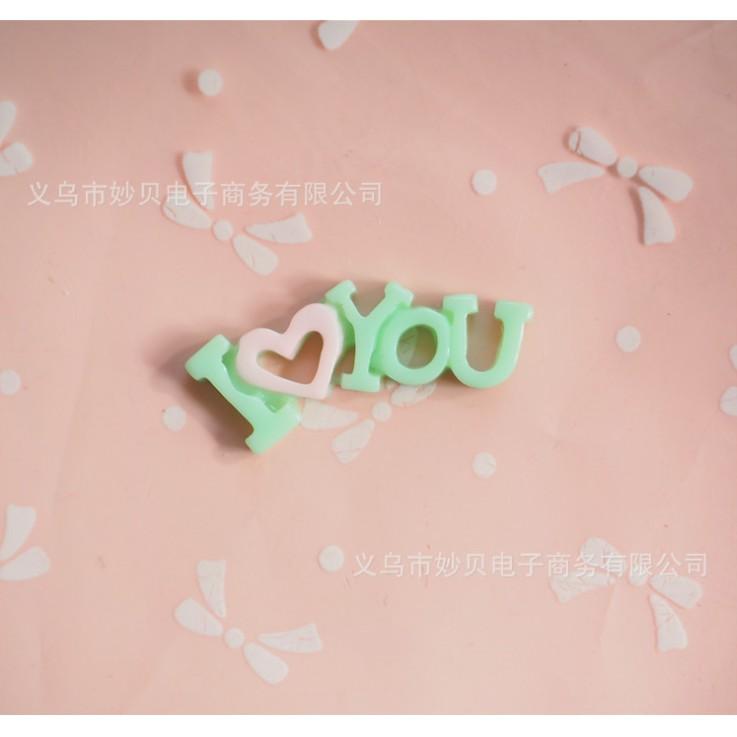 *HN* Charm hình chữ I LOVE YOU cho các bạn trang trí tiểu cảnh, terrarium, móc khóa, DIY