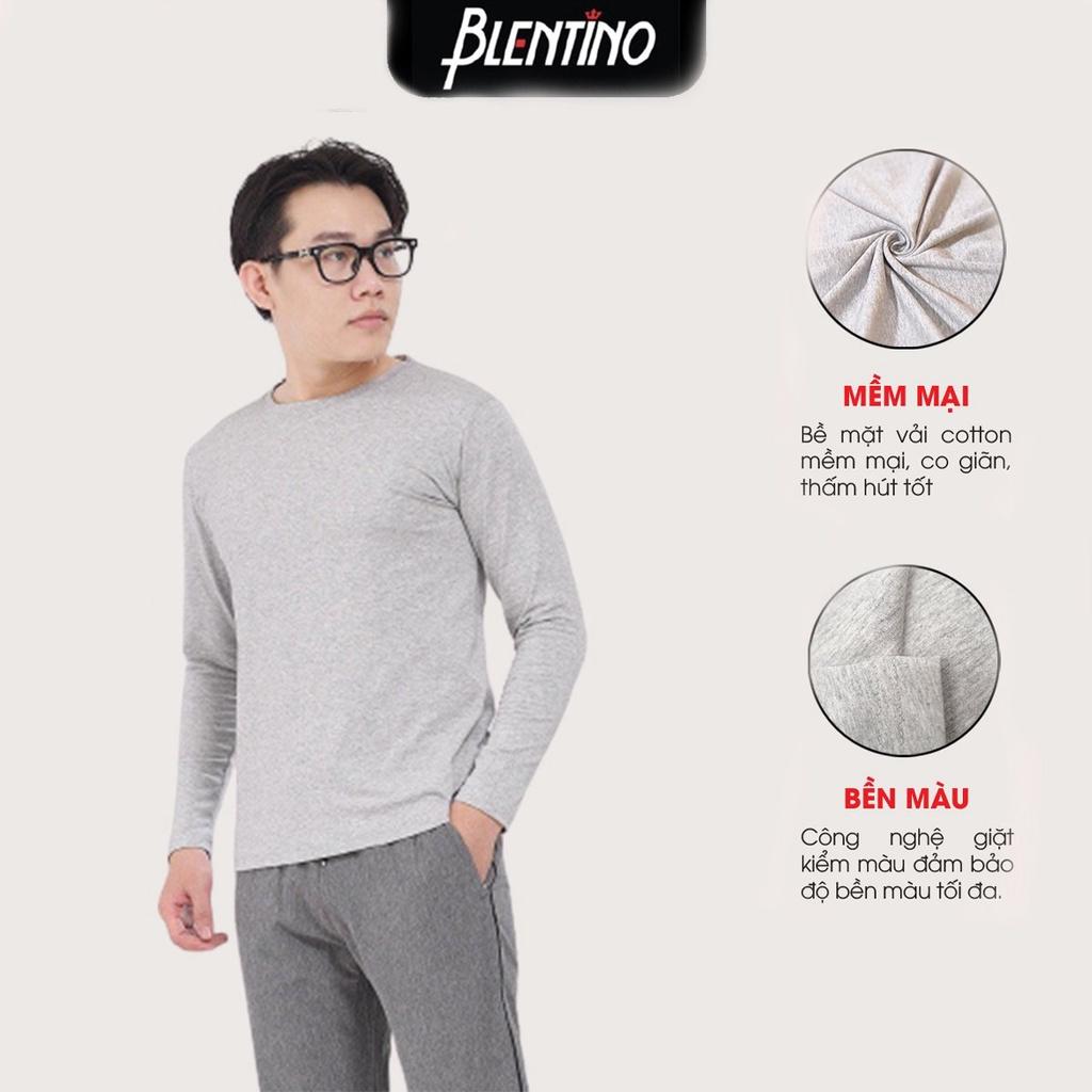 Áo Thun Thu Đông Nam Tay dài Blentino BLTSD-02 Chất liệu cotton giữ nhiệt ấm áp, mềm mại