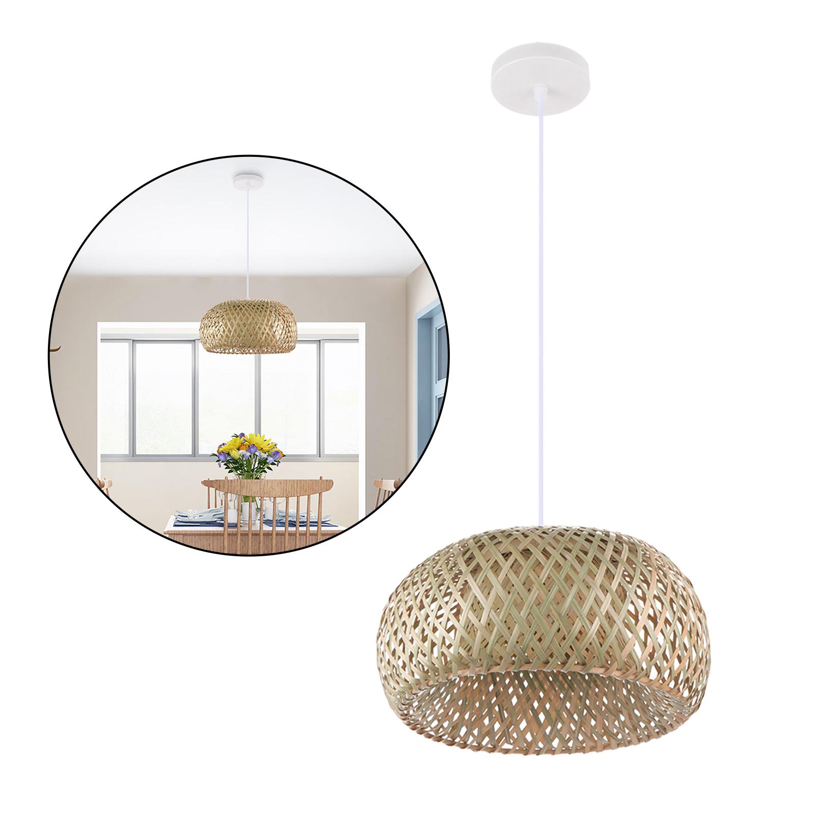 Modern Woven Pendant Ceiling Light Fixture Hotel Hanging Lamp Bedrooms Decor