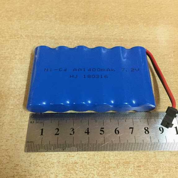 Pin Sạc 7.2V Dung Lượng 1400mAh Jack Cắm SM Càng Cua Đen