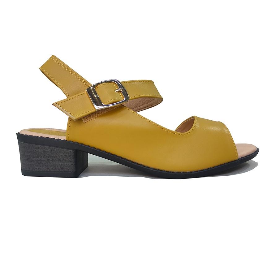 Giày Sandal Nữ Cao Gót Da Bò Thật TiTi ĐÔ Cao Cấp 4cm DNU2135d