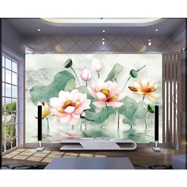 Tranh dan tường 3d đầm den - ép kim sa - có sẵn keo PC66