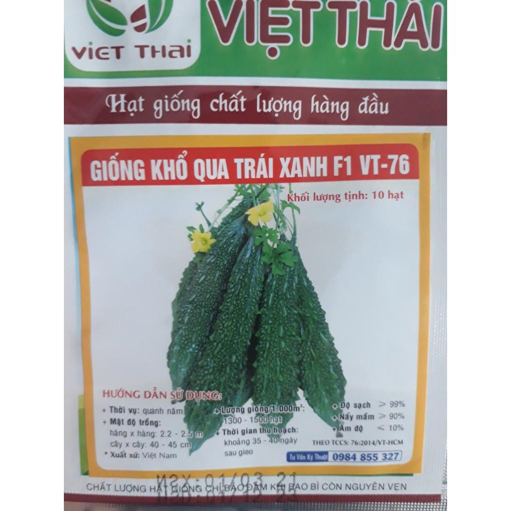 Hạt giống khổ qua trái xanh , đóng gói 10 hạt