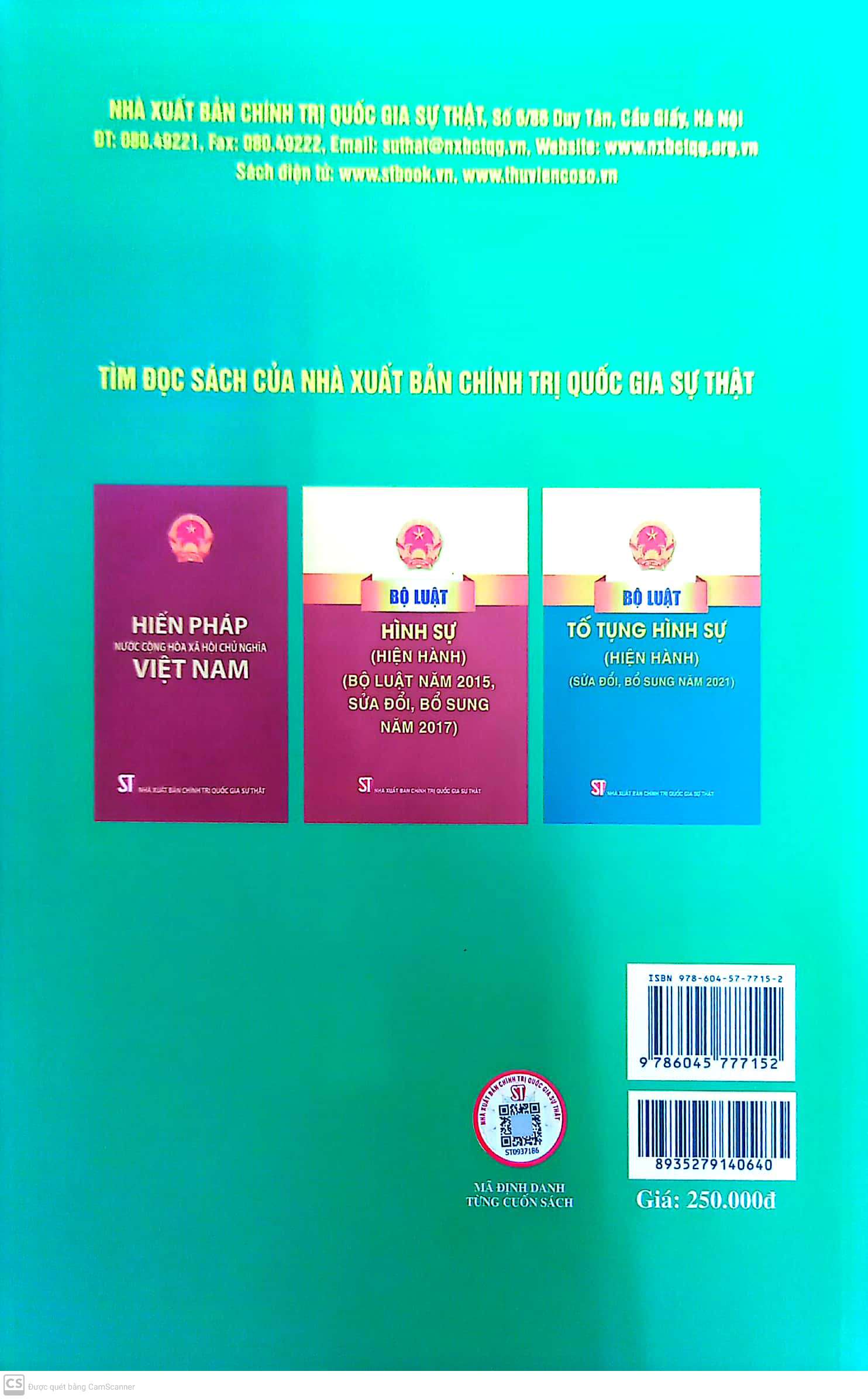 Trách nhiệm hình sự và loại trừ trách nhiệm hình sự (Sách chuyên khảo, tái bản lần thứ hai, có  sửa chữa,  bổ sung)