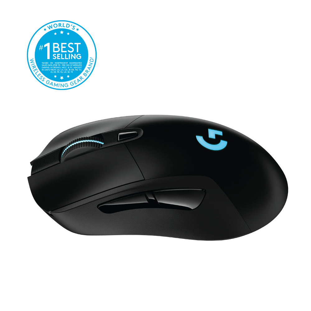 Chuột game không dây Lightspeed RGB Logitech G703 - Cảm biến Hero 25k, tương thích PowerPlay, nhẹ 95g+10g cân tùy chỉnh, pin 60h, PC/Mac -Hàng Chính Hãng