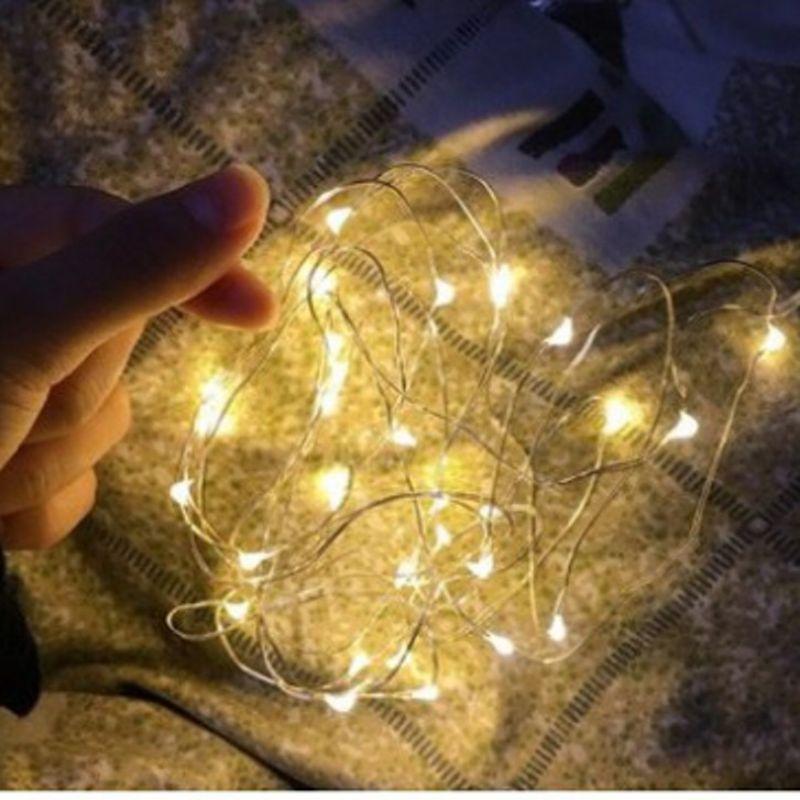 Dây đèn led trang trí fairylight đom đóm có sẵn pin dài 1m - 2m - 3,5m