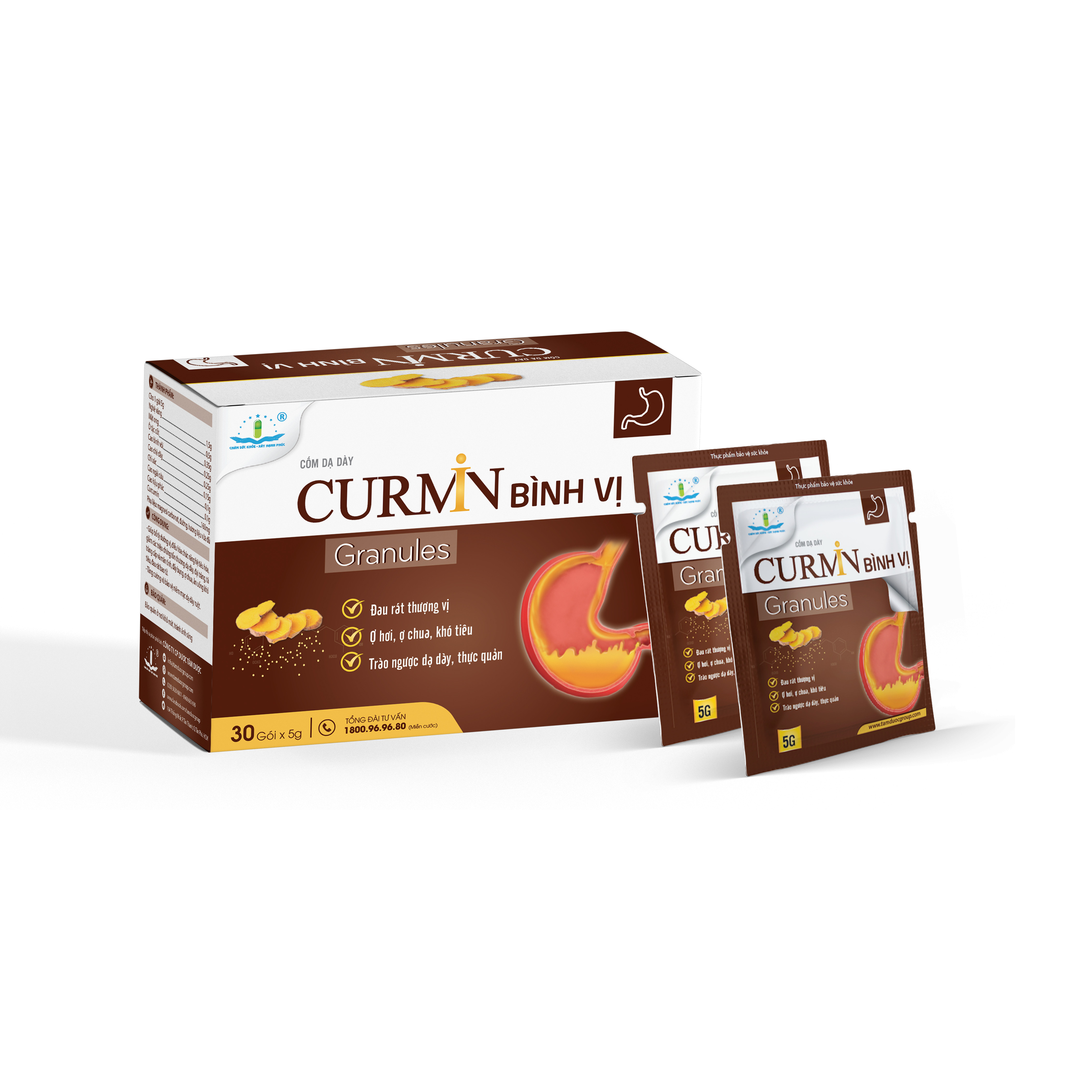 CỐM DẠ DÀY CURMIN BÌNH VỊ GRANULES - DẠ DÀY CHỮ N Hỗ Trợ Giảm Đau Rát Dạ Dày, Ợ Hơi, Ợ Chua, Giảm Acid Dịch Vị Và Viêm Loét Dạy Dày, Tá Tràng