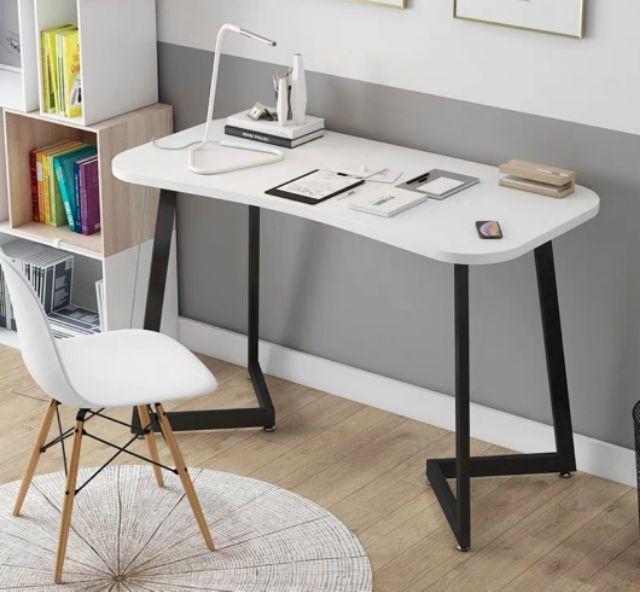 BÀN LÀM VIỆC BÀN HỌC GỖ CHÂN KIM LOẠI TIỆN LỢI -100×75