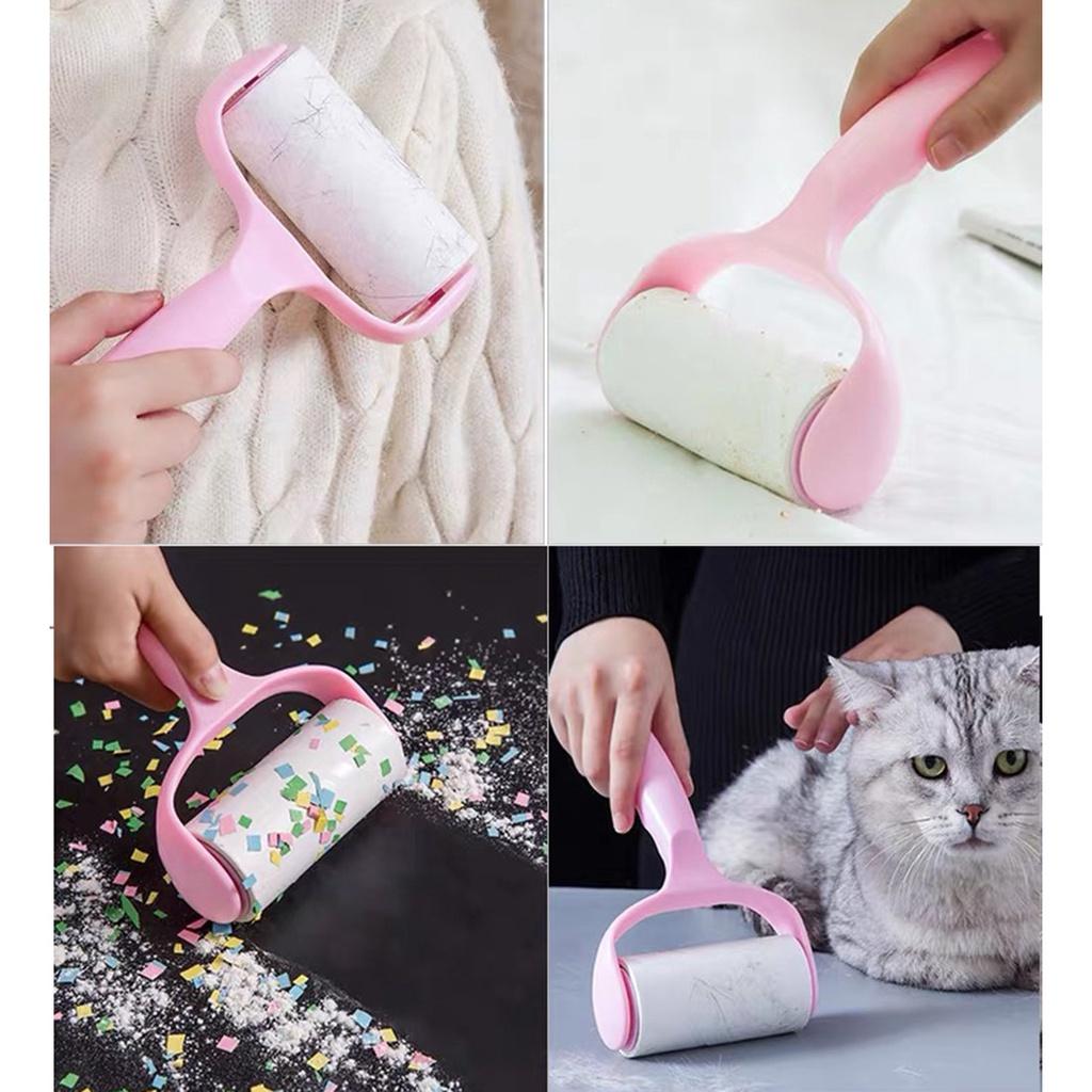 Cây Lăn Bụi Quần Áo Siêu Nhanh Cán Cong Làm Sạch Mọi Bụi Bẩn Lông Chó Mèo Trên Ga Giường, Sofa Lăn 1 Lần Là Sạch