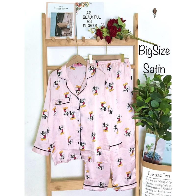 ( BigSize 60-70kg) Đồ Bộ Pijama Satin _ Tay Dài Quần Dài ( P2 )