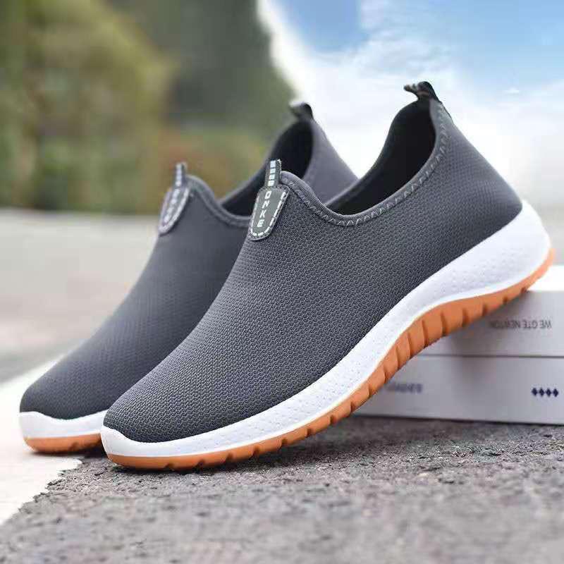 Giày lười nam giày thể thao nam sneaker cổ thấp thoáng khí giày vải chạy bộ