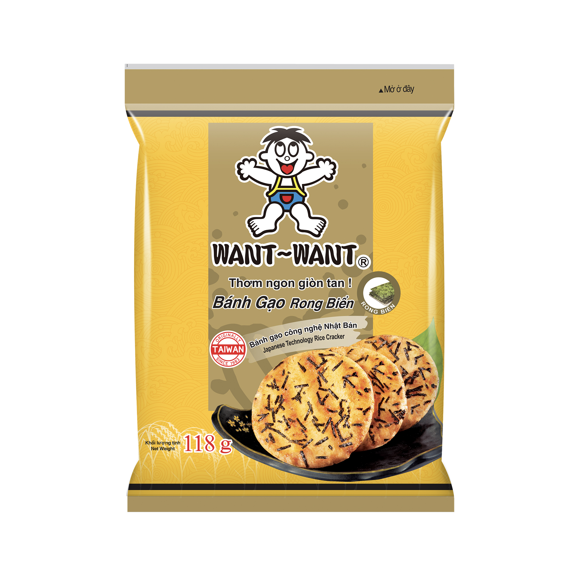 Bánh gạo Rong biển Want Want 118g