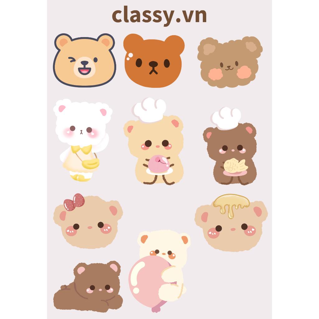Size lớn - 10 miếng mỗi miếng 3-5cm, Hình dán, sticker trang trí Classy , dán laptop, điện thoại, sổ, bình nước PK1727