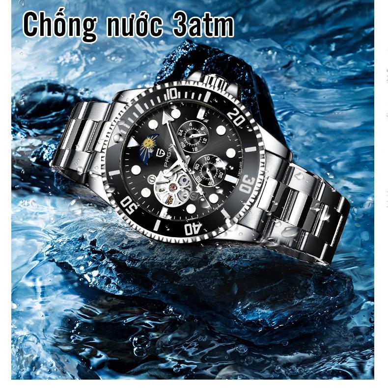 Đồng Hồ Cơ Nam PAGINI Automatic PA9223 Mặt Kính Sapphire Cao Cấp Dây Kim Loại - FULLBOX