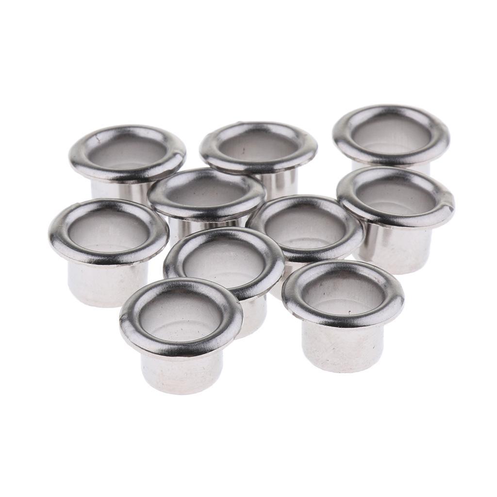 10 Pieces Metal Drum Air Vents Great Parts for Drum Set Kit General-Purpose Silver Color