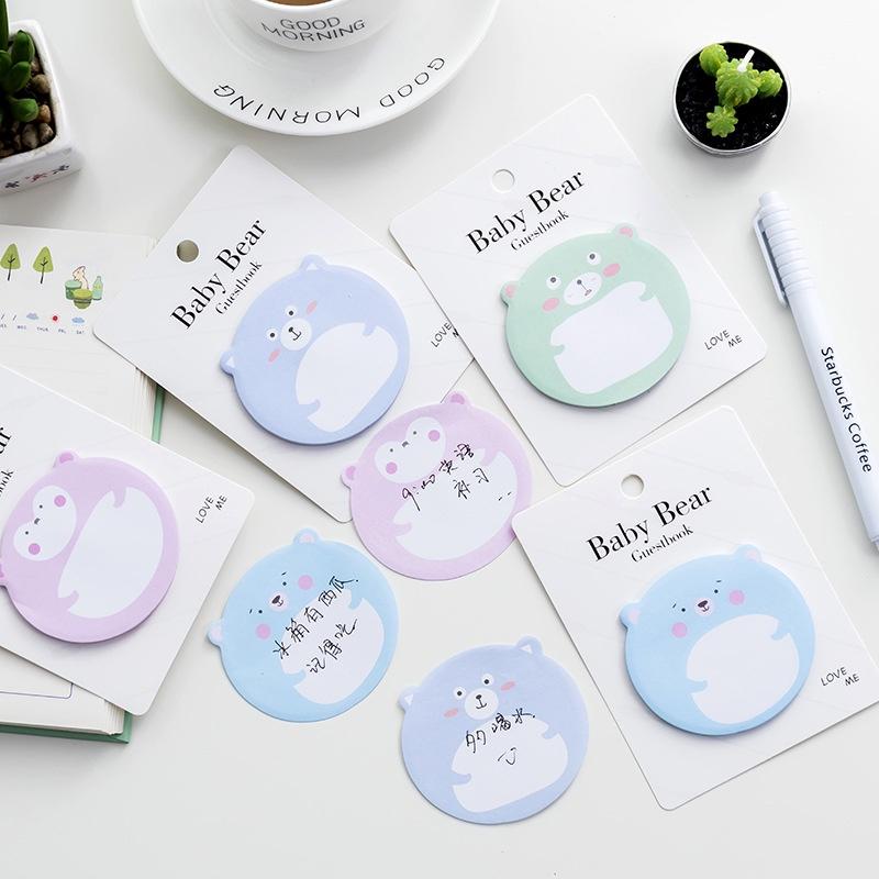 Giấy Note - Giấy ghi chú hoạt hình hình chú gấu Baby Bear chính hãng