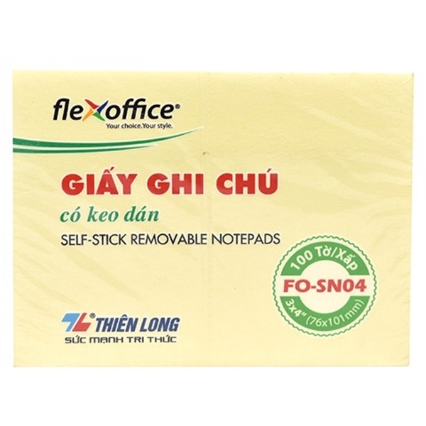 Bộ 2 Giấy Ghi Chú Flexoffice 3x4 FO-SN04