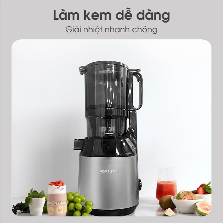 Máy Ép Chậm Kalite KSJ868, Công Suất 250w - Ống Tiếp 130mm, Ép Nguyên Quả Dễ Lắp Đặt và Vệ Sinh Máy, Hàng Chính Hãng