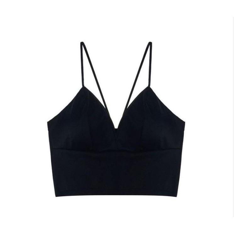 ÁO LÓT NỮ ️Áo Bra Croptop lụa cao cấp - móc cài lưng 4 nấc