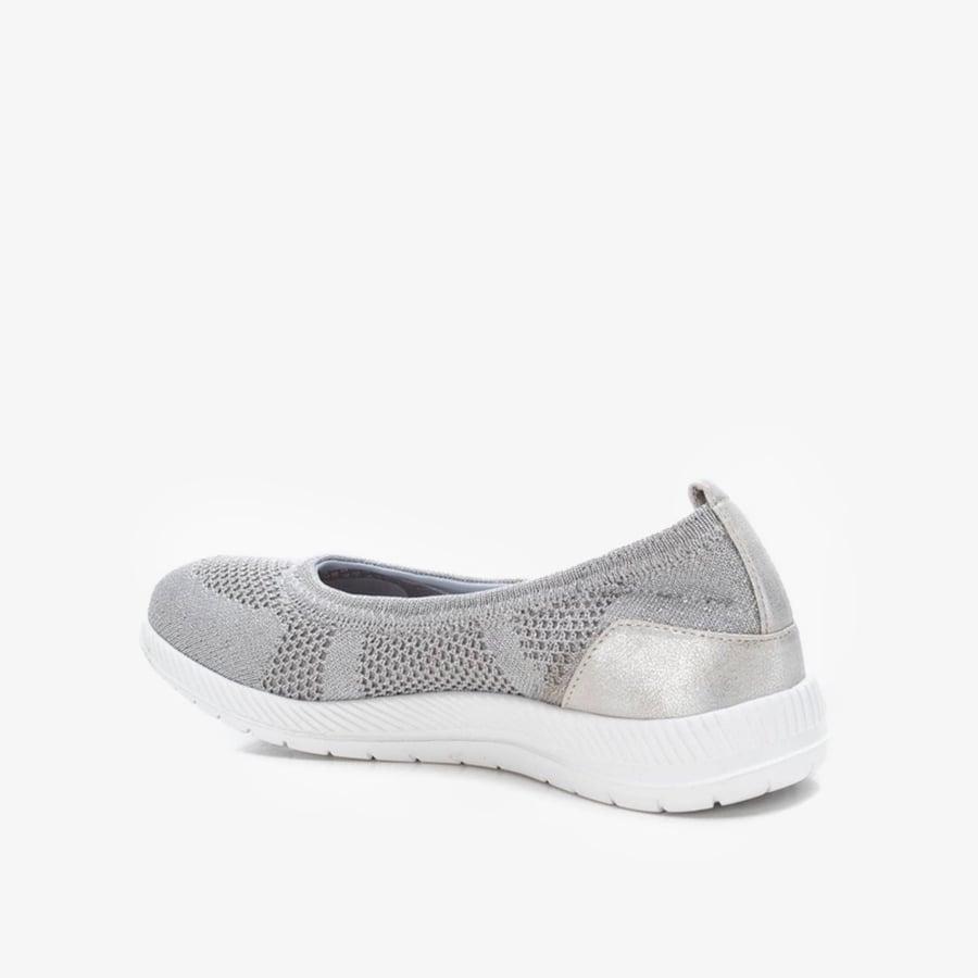 Giày Búp Bê Nữ XTI Silver Textile Ladies Shoes