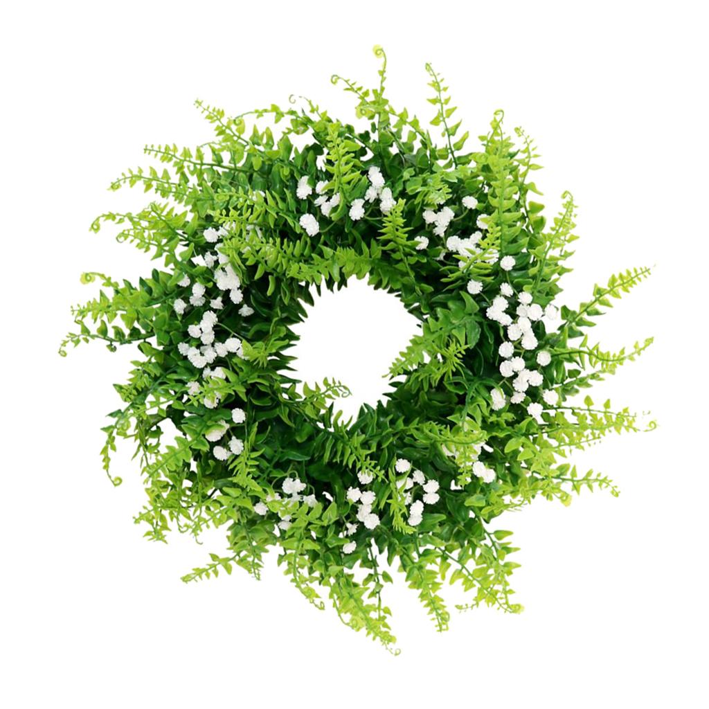 Artificial Gypsophila Wreath Garland Hanging Wall Door Mantel Wedding Decor