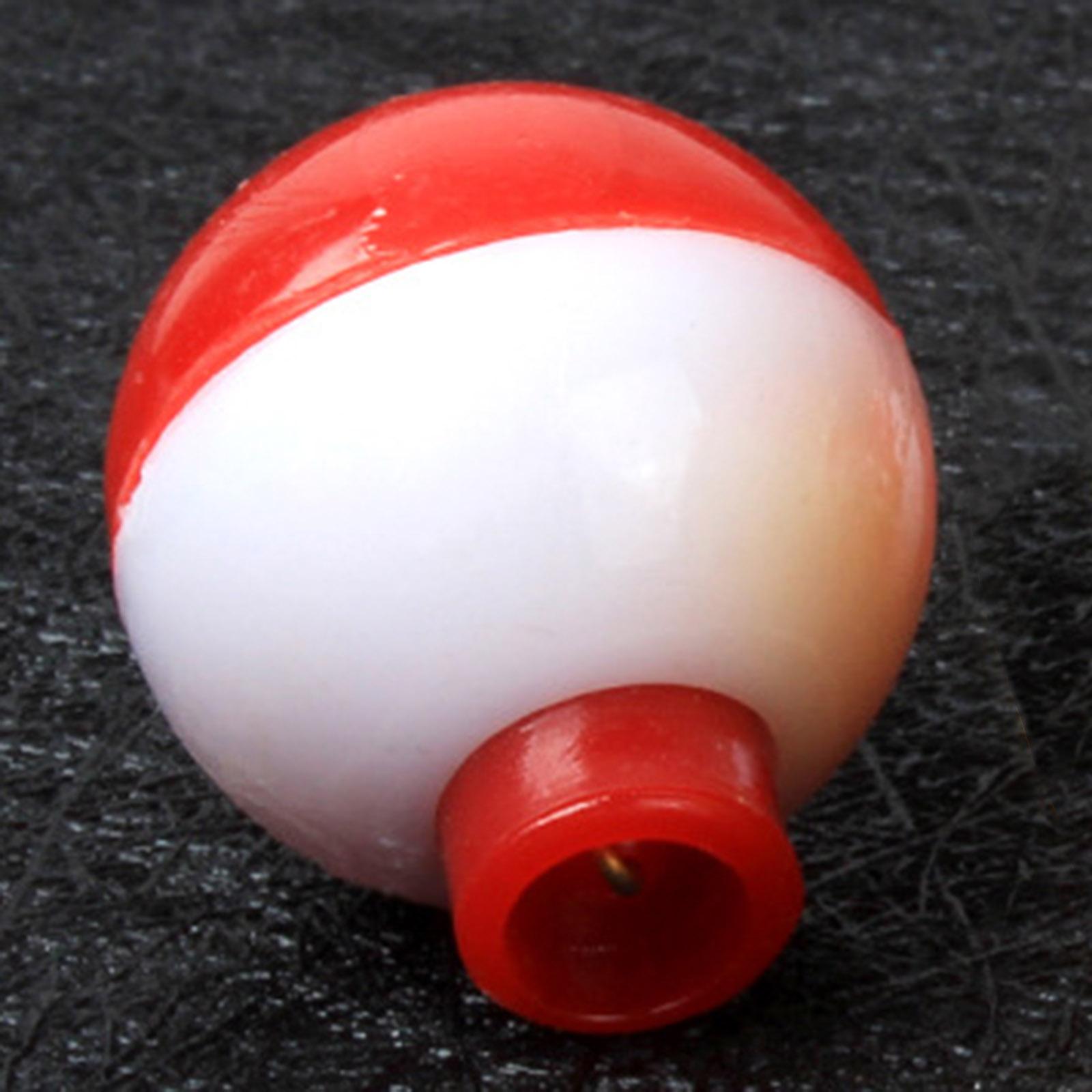 10 Pack Bobber Bulk Hard Plastic Fishing Float, Fishing Bobbers Snap-on Floats, Red and White