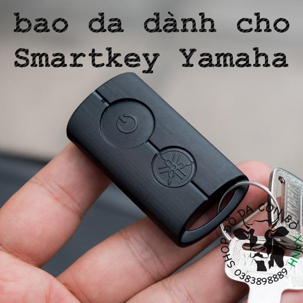 Bao da dành cho Chìa Khóa Smartkey Yamaha NVX, Janus, Nozza Grande, FreeGo, Latte handmade da thật