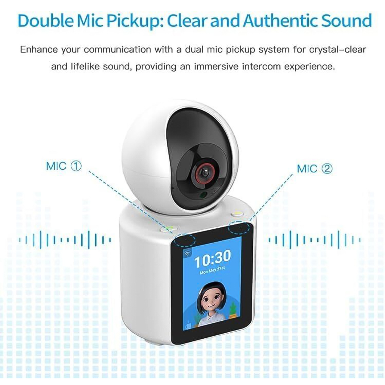 Camera wifi trong nhà Vinetteam C31 màn hình IPS 2.8 inch siêu nét, Video call 2 Chiều, xoay 360 độ, công nghệ AI, hỗ trợ thẻ nhớ lên tới 128GB - hàng chính hãng