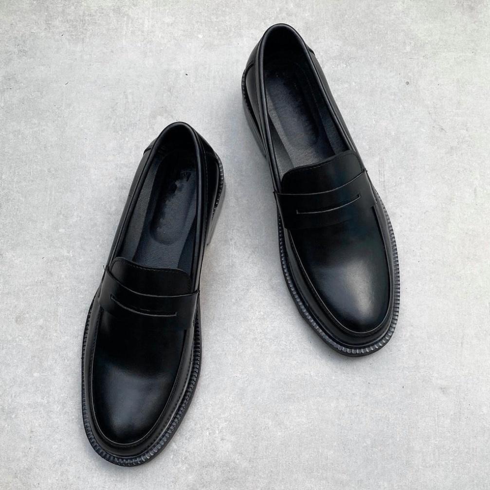 Giày Lười DECEMBER Penny Loafer Black - LF02