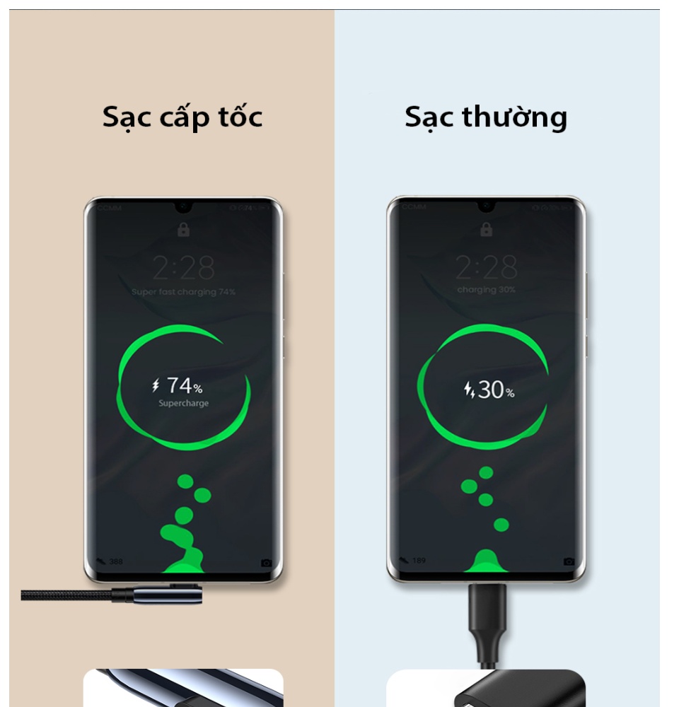 Cáp sạc USB 2.0 sang type C UGREEN US317 sạc nhanh 40W hỗ trợ sạc nhanh Huawei chống mòn - Hàng nhập khẩu chính hãng