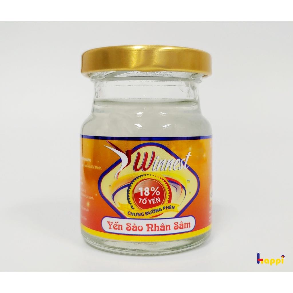 Yến Chưng Sẵn Đường Phèn Nhân Sâm (Lốc 6 Lọ x 70ml) - Winnest