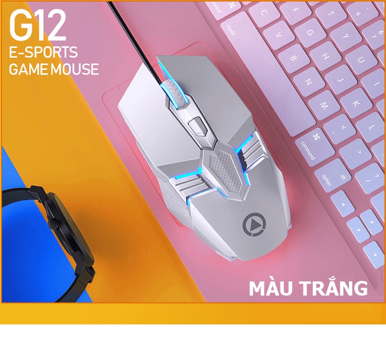 Chuột chơi game có dây YINDIAO G12 đèn led 7 màu - JL - MÀU NGẪU NHIÊN - HÀNG CHÍNH HÃNG