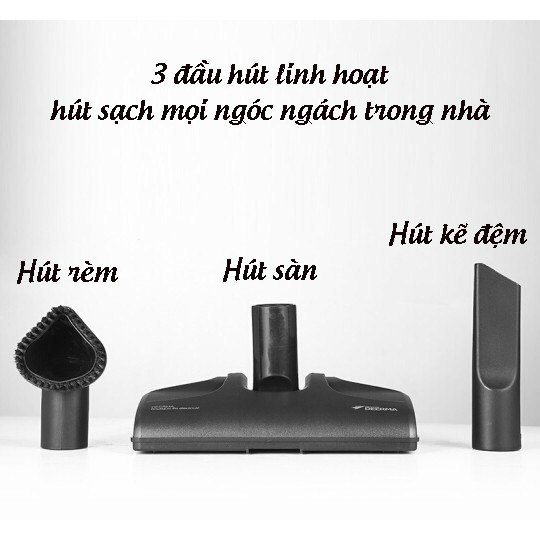 Máy hút bụi cầm tay gia đình Deerma DX115C công suất lớn dễ dàng hút bụi ghế sofa và ngóc ngách nhỏ trong gia đình
