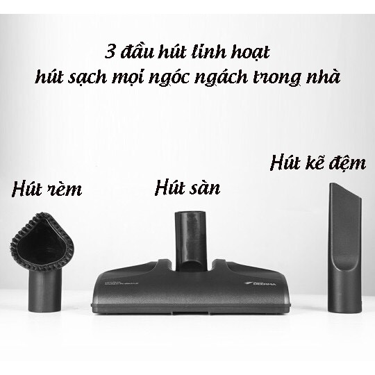 Máy hút bụi cầm tay gia đình Deerma DX115C (nhập khâu) công suất lớn dễ dàng hút bụi ghế sofa và ngóc ngách nhỏ trong gia đình