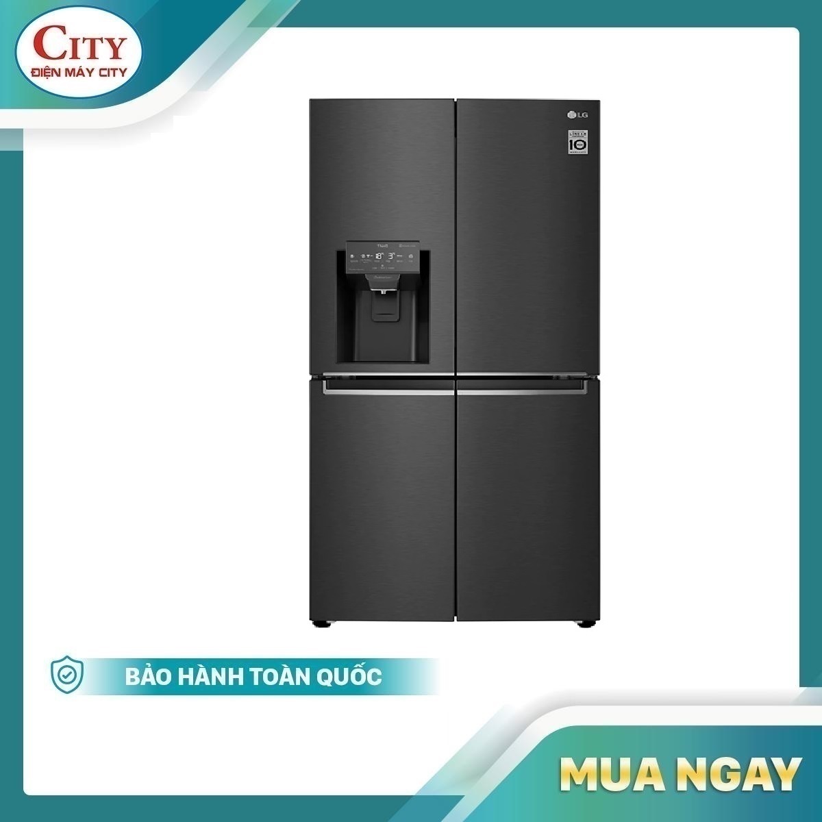 Tủ lạnh 4 cánh LG Inverter 494 lít GR-D22MB -Hàng chính hãng- Giao tại Hà Nội